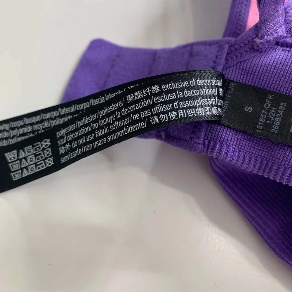 Victoria Secret PINK Seamless Impact Sports Bra Size Small Purple NWOT